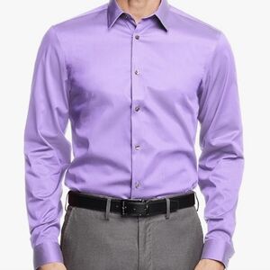 Calvin Klein Men's Purple Dress Shirt